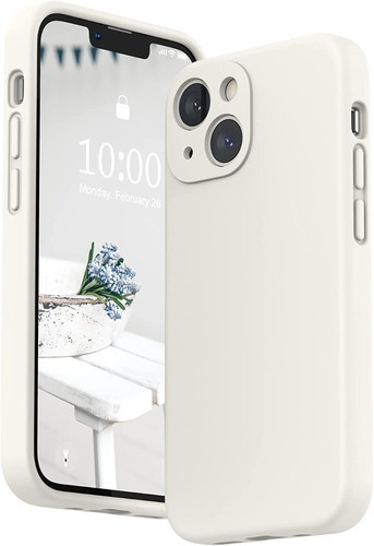 Carcasa De Silicona Premium Para iPhone 14 Plus Blanco