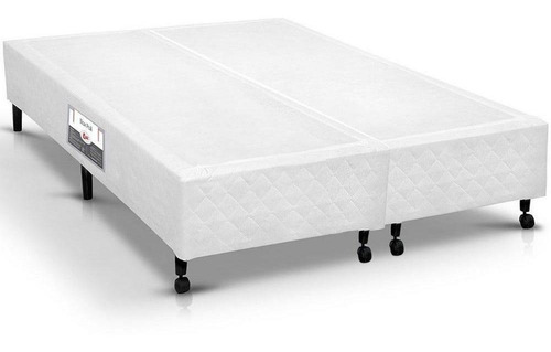 Cama Box Simples Castor Solteiro Poli Branco 79x198x27cm