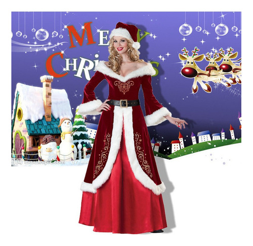 Envío Gratuito Vestido De Navidad Femenino De Santa Claus