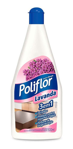 Lustra Moveis Poliflor Lavanda Anti Marcas D´água 500ml