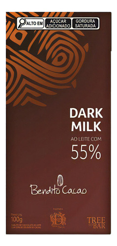 Tablete Dark Milk Ao Leite 55% Cacau Show 100g Chocolate