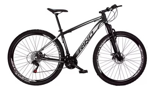 Bicicleta Rino Everest 29 Disco 21v Cambios Index Cor Preto/Prata Tamanho do quadro 15