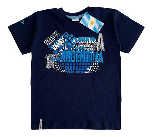 Remera Argentina Para Niño 100% Algodón