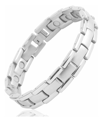 38 Pulsera De Plata De Línea De Titanio Para Hombres Pulser