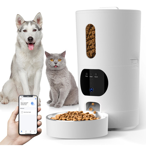 Comedero Automático Para Mascotas Cámara, 5g & 2.4g Wifi, 4l