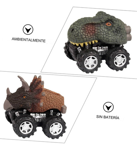 Set De Juego 6 Autos Dinosaurio A Friccion Juguete Niños