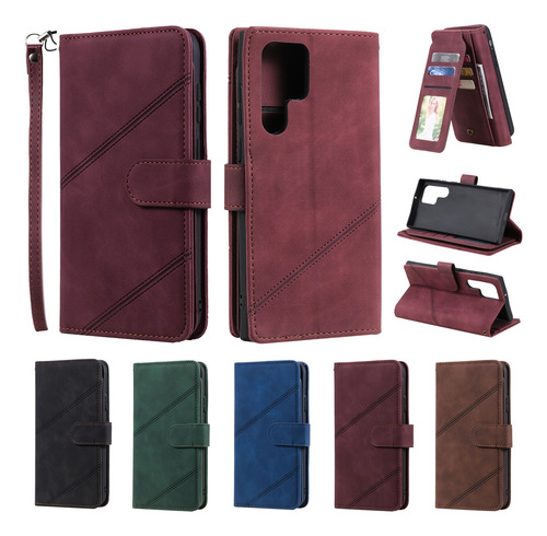 Funda Multifuncional Con Hebilla Magnética Para La Serie Samsung S25, Estilo Cartera, Soporte Para Teléfono, Elegante Y Práctica