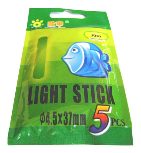 5 Luces Luz Química Pesca Pique  4.5 X 37 Mm Larga Duracion 
