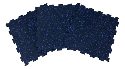 Piso Hule Moderno Gimnasio Pesas Crossfit 7mm Azul 3mts/12pz