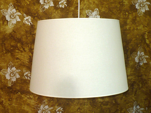 Lámpara Colgante En Tela Blanco 45-55/ 3 8 Cm Alt  Pr 