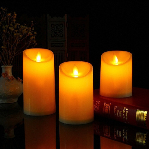 Imagem 2 de 4 de Vela Led Eletrônica Decoração + Baterias Inclusas