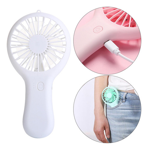 Mini Ventilador De Mano Portátil, Collar De Carga Usb,