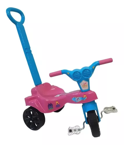 Triciclo Infantil Encantado Completo Com Haste De Empurrar E Pedal