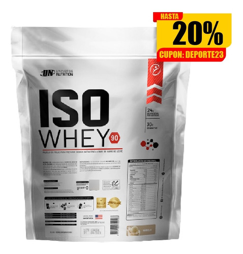Imagen 3 de 4 de Proteina Isolatada Un Iso Whey 90 5 Kilos 167 Servicios