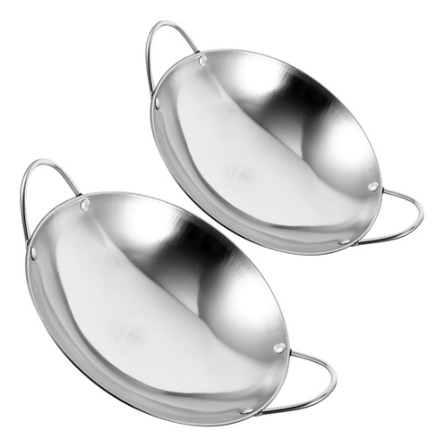 Plancha De Acero Inoxidable Wok Para Estufa De Gas, 2 Unidad