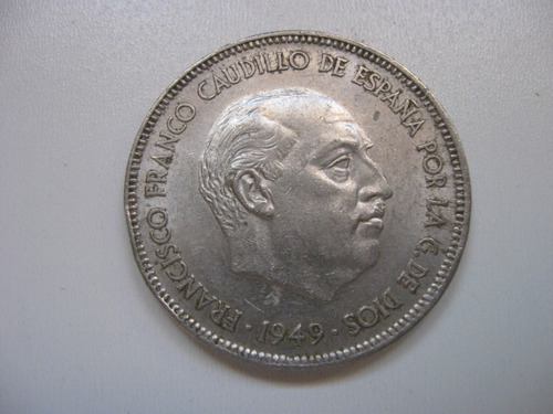 Moneda España 5 Pesetas 1949(50)