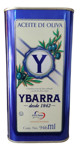 Aceite De Olivo Ybarra Español 946ml Lata