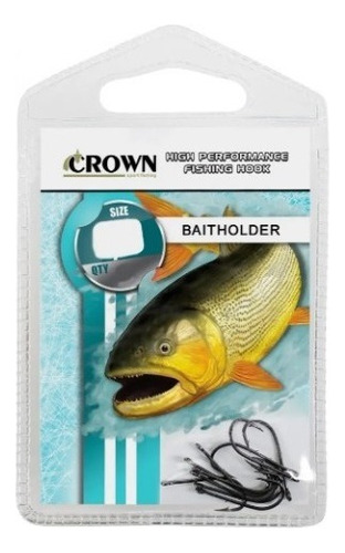 Anzol Crown Baitholder Black C/5 - Anzol Nº 12/0