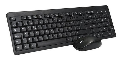 Unno Kb6741bk Combo Teclado Mouse Inalambrico Español Klass