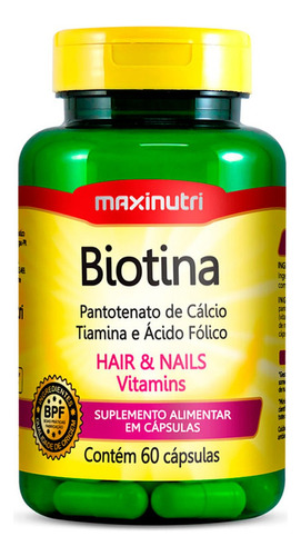 Biotina Firmeza & Crescimento - Maxinutri - 60 Cápsulas