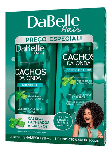 Shampoo 250ml + Condicionador Dabelle Cachos Da Onda 175ml D