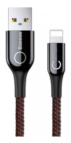Cable Para iPhone Baseus Inteligente Auto Desconexion 1m Negro