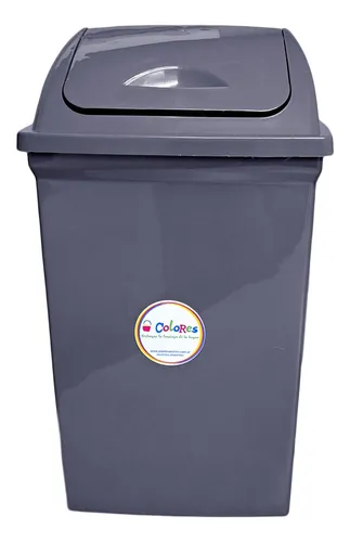 comprar Cesto Residuo Recipiente Basura Vaivén Plástico 50lts Hsk Color Gris