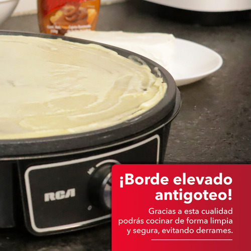 Rca Crepera Plancha Antiadherente Con Accesorios Negro