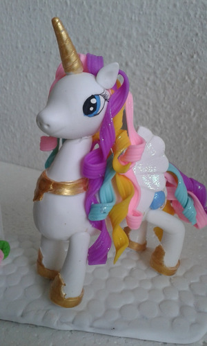 Vela Personalizada De Unicornio En Masa Flexible