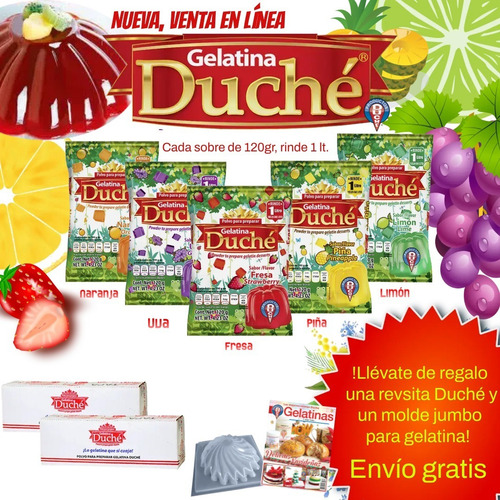 Imagen 1 de 6 de Gelatina Duché 2 Cajas (56 Pzs)