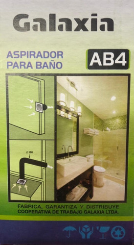 Extractor De Aire Para Baño Galaxia 4 Ab4 Silencioso