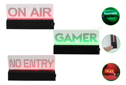 comprar Letrero Luz Led Roja O Verde Para Negocio Setup Gamer Radio