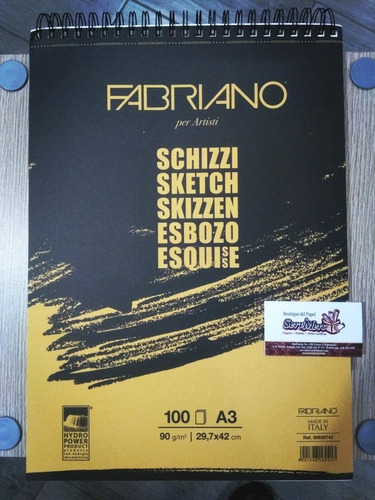 Block Dibujo Espiral Fabriano Schizzi A3(29.7x42cm)100hj 90g