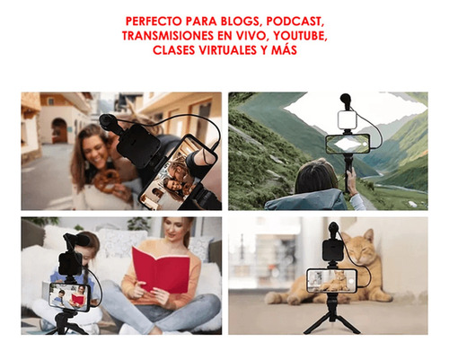 Estabilizador Trípode 6 En 1 Set Grabación Vlogger Celular