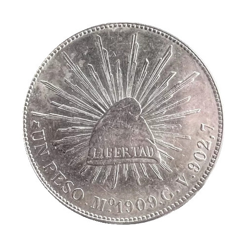 Moneda Un Peso Fuerte Porfiriano Plata México Mo 1909