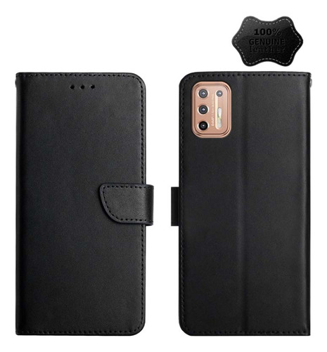 Capa De Telefone De Couro Para Motorola Moto G9 Plus