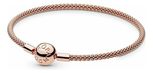 Brazalete Pandora De Malla Moments Oro Rosa 586543 P13