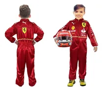 Comprar Disfraz De Piloto De Carreras - Uniforme Ferrari - Disfraces De Piloto F1 - Disfraz Leclerc Disfraces Formula 1 Overol Carlos Sainz Disfraz Piloto F1