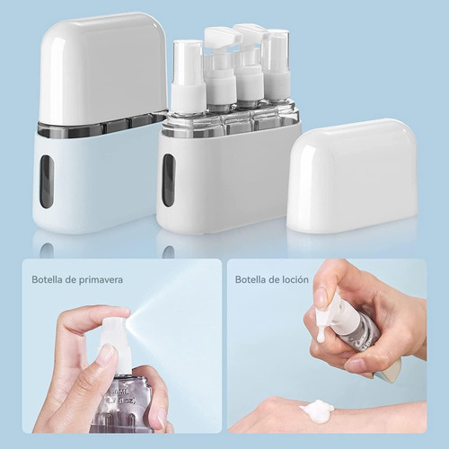 Juego De 8 Botellas De Viaje De Silicona, Accesorio