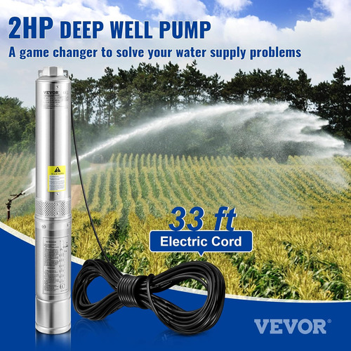 Bomba Sumergible Pozos Profundos, 2hp/1500w 230v/60hz, ...