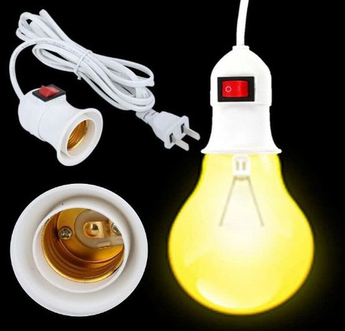 Socket Para Foco Con Cable De Extensión De 5mt De Largo