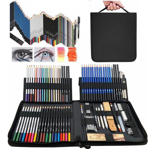 83 Kit De Dibujo Profesional,sketch Kit,lápiz De Colores
