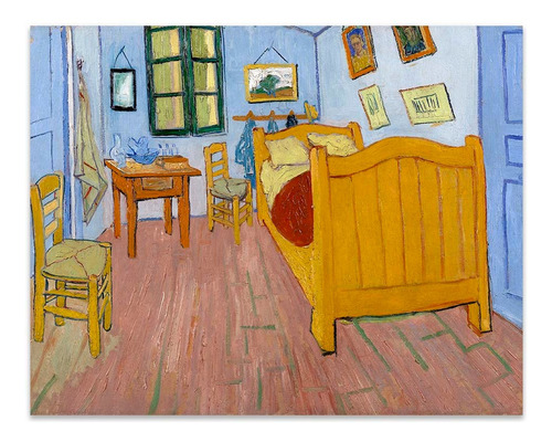 Cuadro Canvas Fine Art El Dormitorio Van Gogh 55x70 M Y C