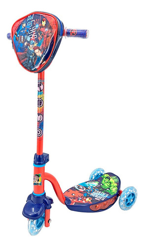 Scooter Apache 3 Ruedas Bolsa Y Luces Avengers +4