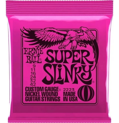 Encordoamento Guitarra Ernie Ball 009 Super Slinky - Premium