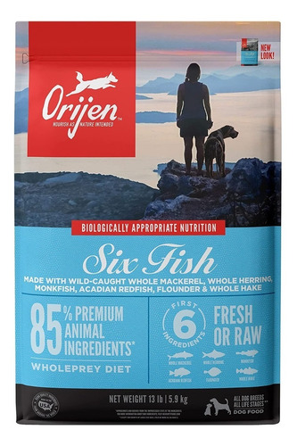 Imagen 1 de 4 de Alimento Orijen Six Fish para perro todas las edades todos los tamaños sabor pescado en bolsa de 11.4kg