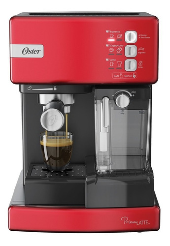 Cafetera Oster Primalatte Bvstem6603 Automática Roja