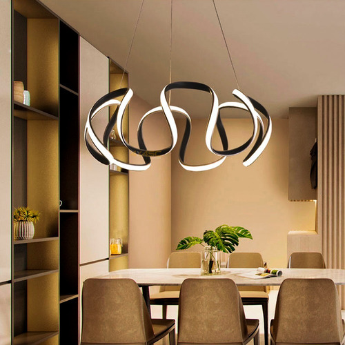 Lustre Moderno Led Luz Sala Jantar Quarto 55cm Controle 3cor | Parcelamento sem juros Lustre Moderno Led Luz Sala Jantar Quarto 55cm Controle 3cor | Parcelamento sem juros