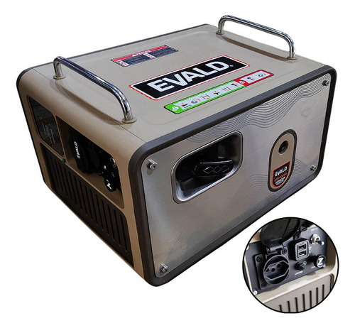 Gerador De Energia Inverter À Gás Butano 900w Eg1000xg Evald Voltagem 220v