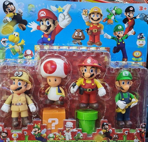 Set De Juguetes De Mario Bross X 4